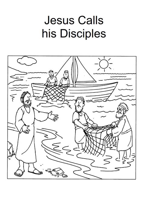 Printable Coloring Pages Of Jesus And His Disciples