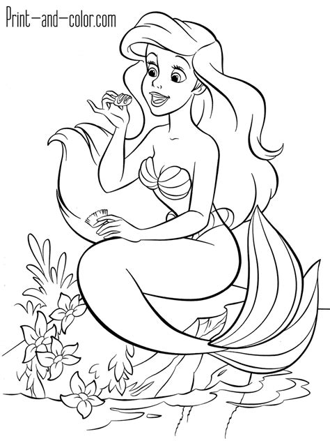 Printable Coloring Pages Of Little Mermaid