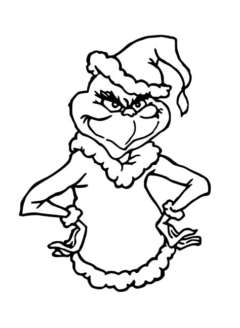 Printable Coloring Pages Of The Grinch