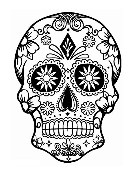 Printable Coloring Pages Skulls