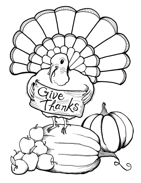 Printable Coloring Pages Thanksgiving
