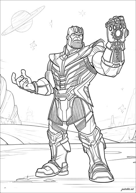 Printable Coloring Pages Thanos