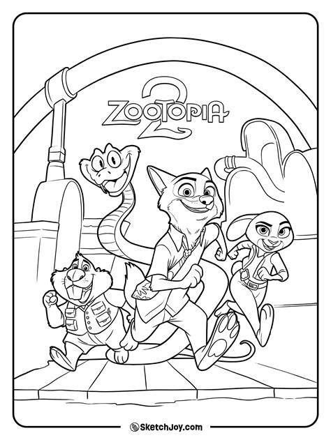 Printable Coloring Pages Zootopia