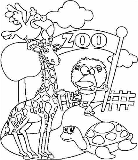 Printable Coloring Pictures Of Zoo Animals