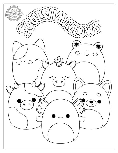 Printable Coloring Rare Squishmallows Coloring Pages