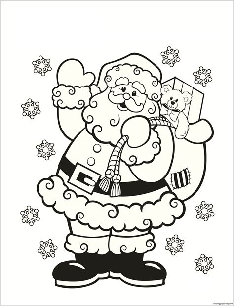 Printable Coloring Santa
