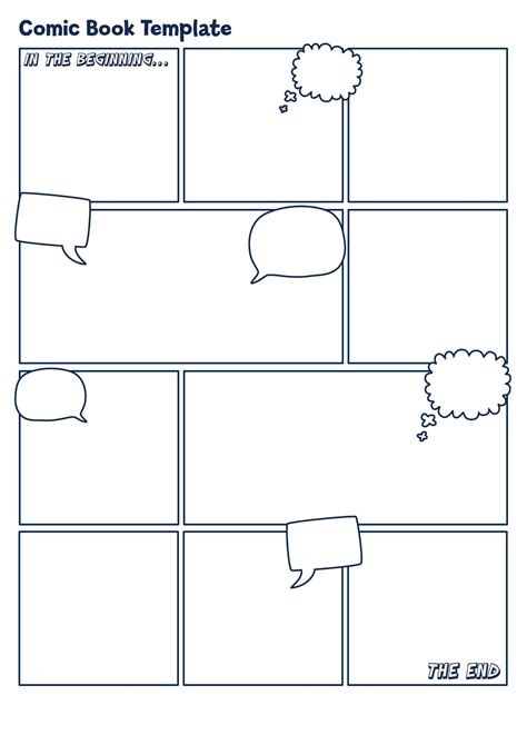Printable Comic Strip Template Pdf