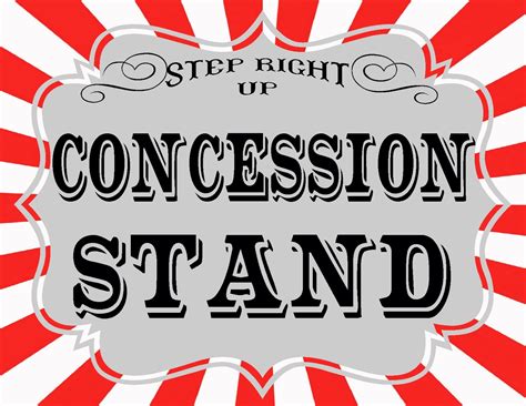 Printable Concession Sign