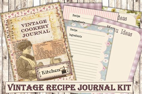 Download Printable Cookery Recipes Journal Kit Files