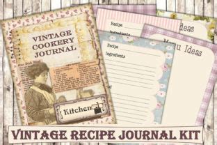 Download Printable Cookery Recipes Journal Kit for Cricut Machine