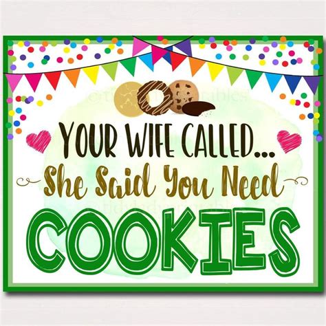 Printable Cookie Booth Signs