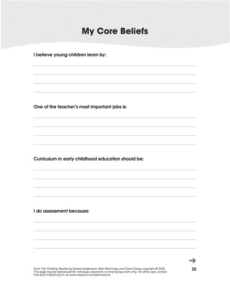 Printable Core Beliefs Cbt Worksheet