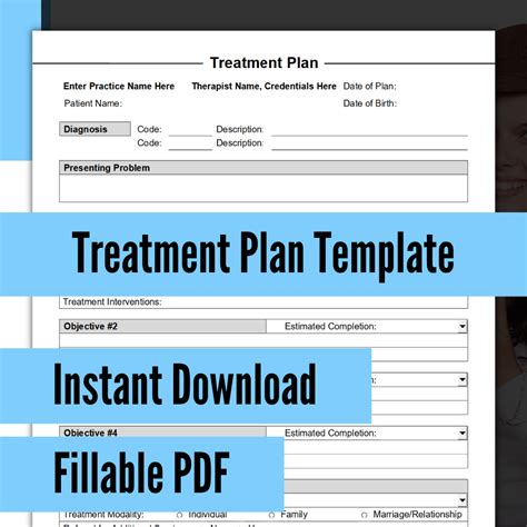 Printable Counseling Treatment Plan Template Pdf