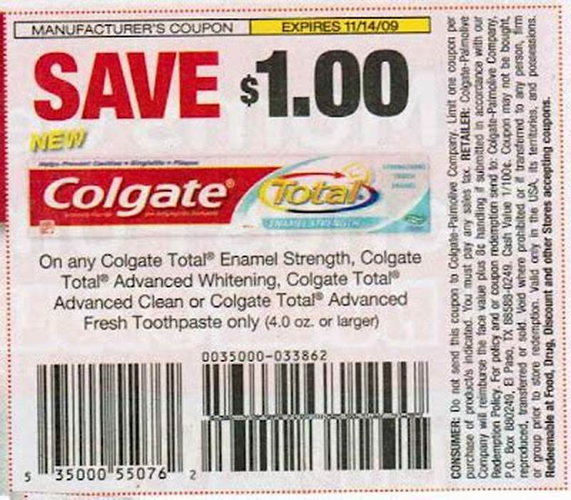 Printable Coupons For Colgate Toothpaste