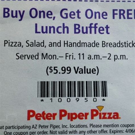 Printable Coupons For Peter Piper Pizza