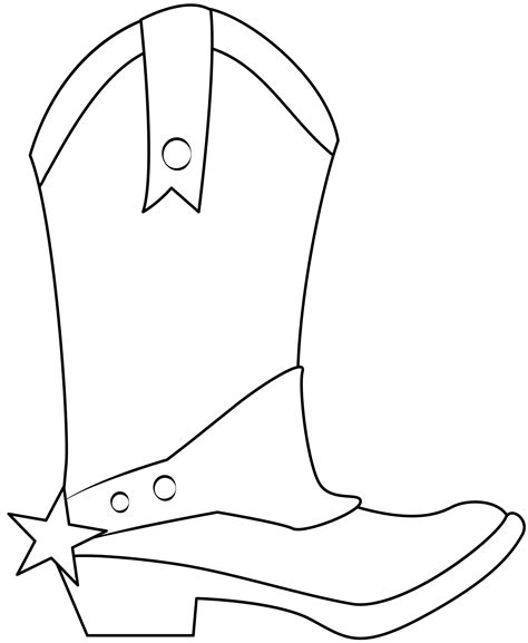 Printable Cowboy Boot Pattern