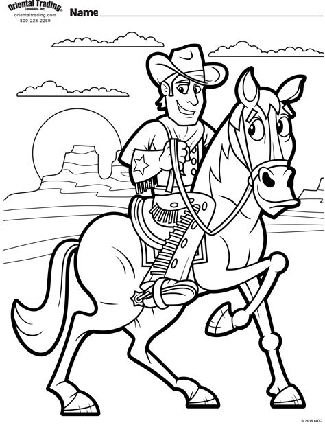 Printable Cowboy Coloring Pages