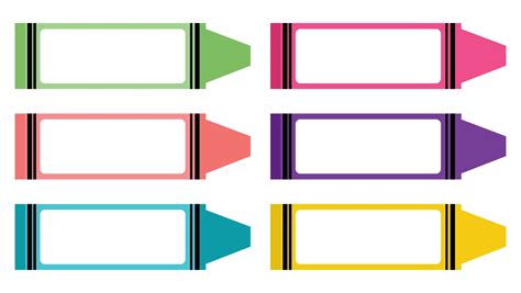 Printable Crayon Name Tags