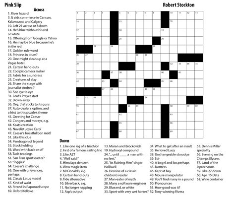 Printable Crossword Puzzles Easy