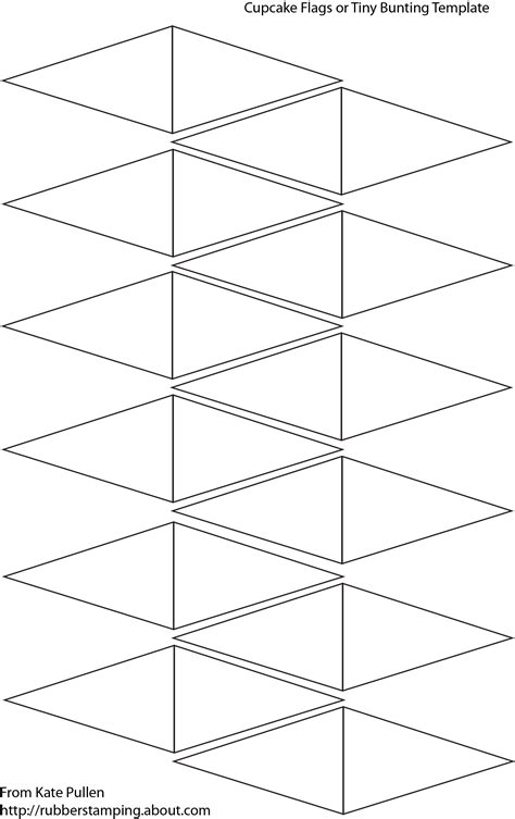 Printable Cupcake Flag Template