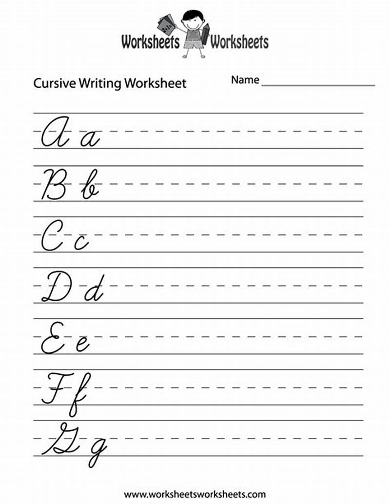 Printable Cursive Practice Worksheets