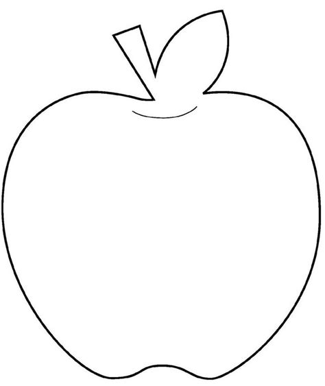 Printable Cut Out Apple Template