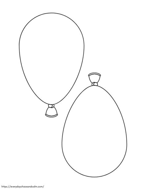 Printable Cut Out Balloon Template