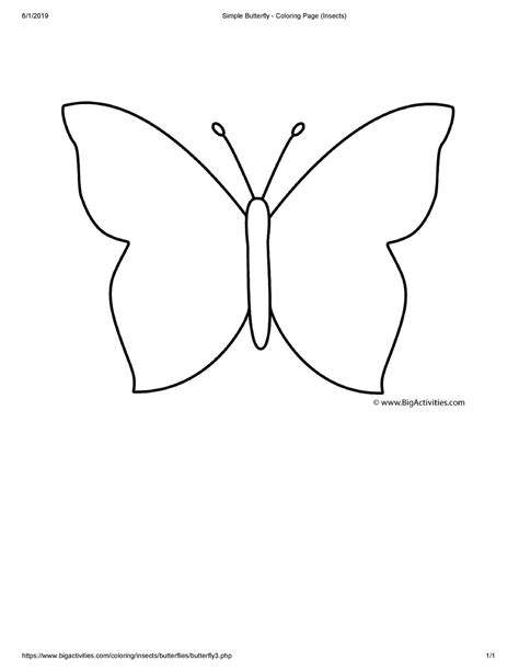 Printable Cut Out Butterfly Template
