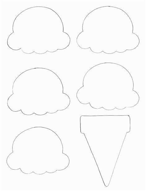 Printable Cut Out Ice Cream Cone Template
