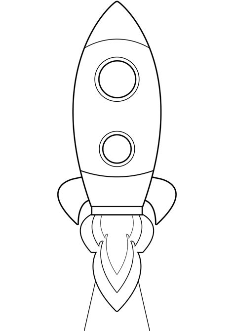 Printable Cut Out Rocket Template