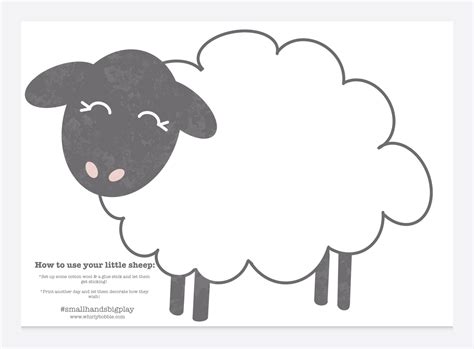 Printable Cut Out Sheep Template