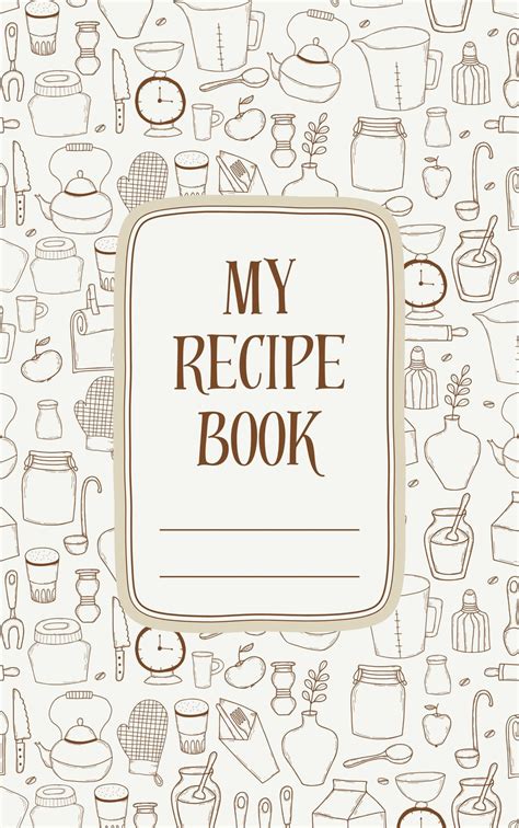 Printable Cute Recipe Book Cover