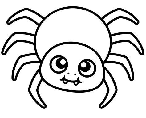 Printable Cute Spider Coloring Pages