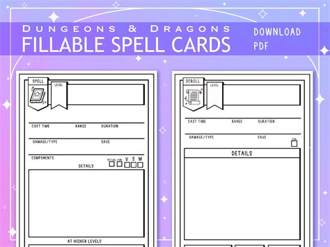 Printable D&D Spell Templates