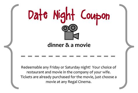 Printable Date Coupons