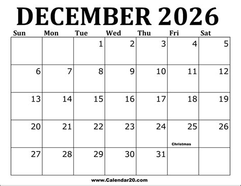 Printable December 2026 Calendar: Complete Guide For Beginners