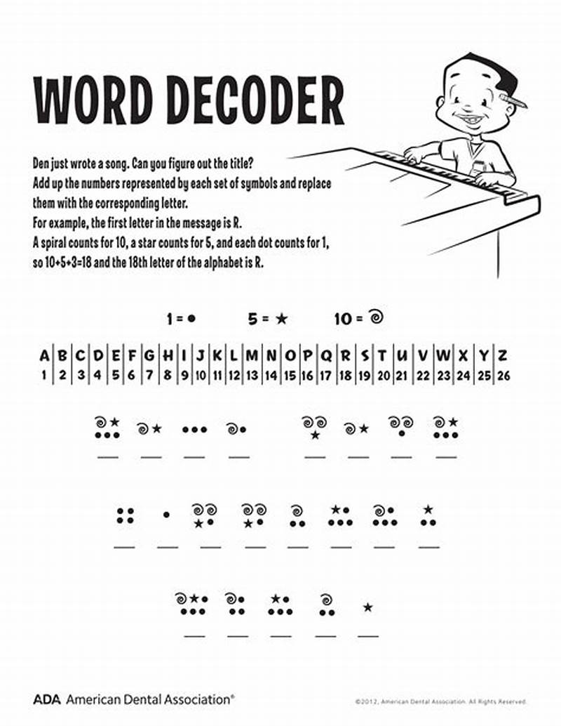 Printable Decoding Puzzles