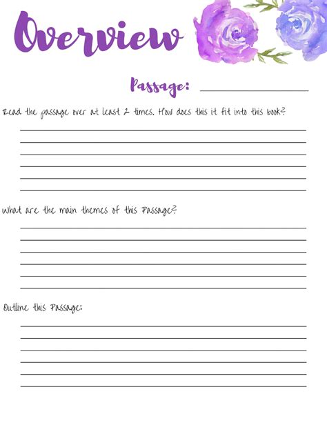 Printable Devotional Worksheets