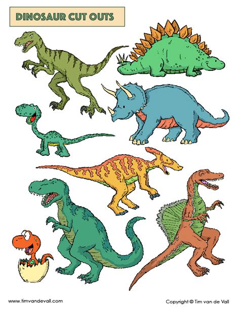 Printable Dinosaur Cut Outs