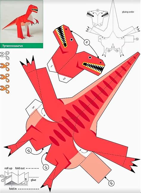 Printable Dinosaur Paper Craft