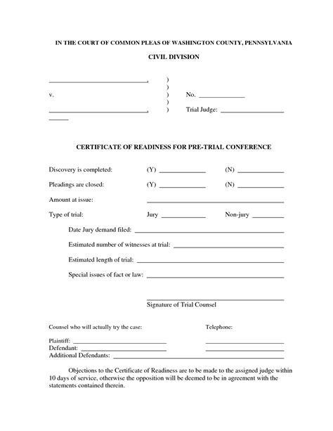 Printable Divorce Papers Pennsylvania