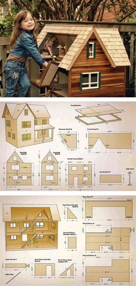 Printable Dollhouse Blueprints Woodworking Plans