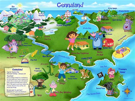 Printable Dora The Explorer Map