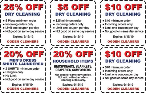 Printable Dry Cleaning Coupons