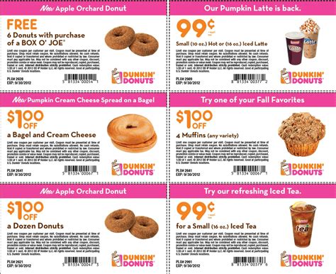 Printable Dunkin Donuts Coupons