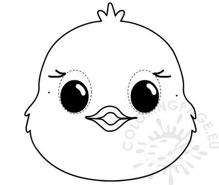 Printable Easter Chick Mask Template