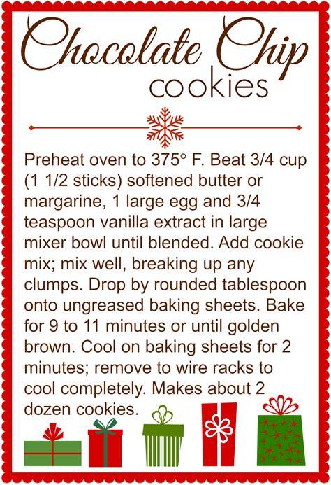 Printable Easy Printable Cookie Recipes