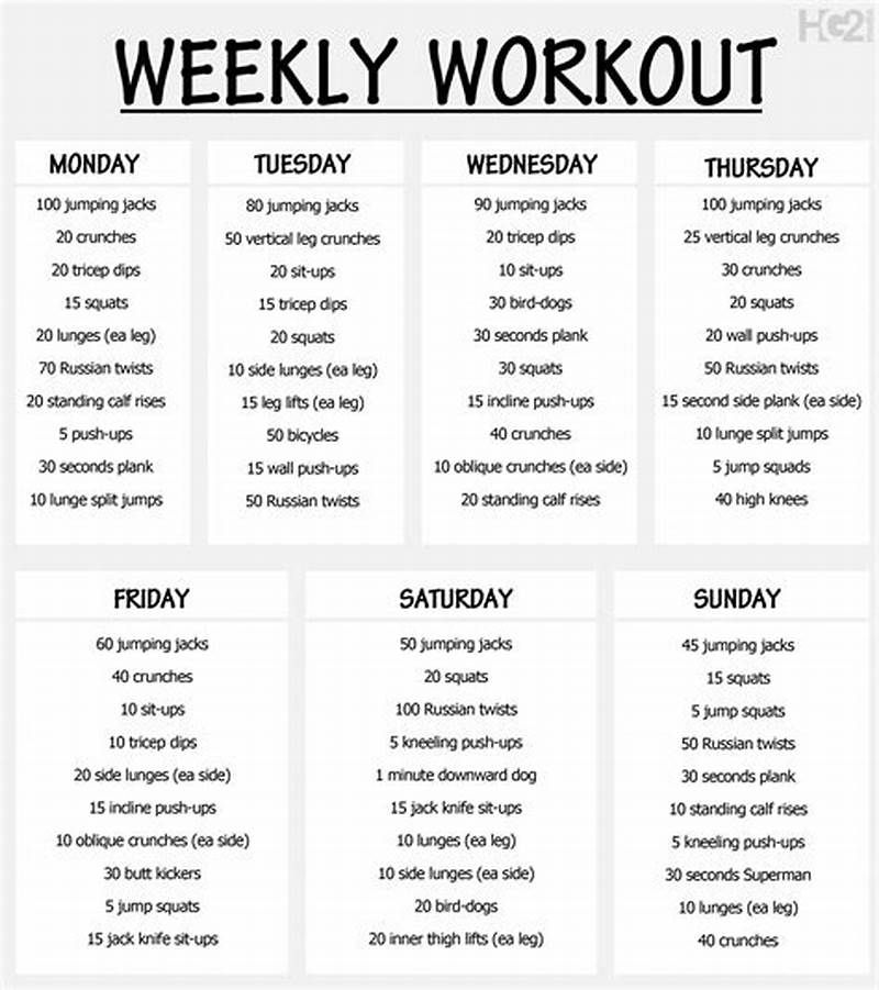 Printable Exercise Routine