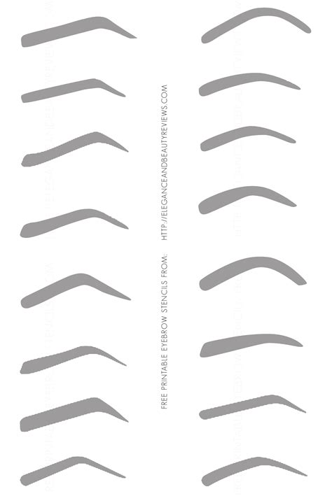 Printable Eyebrow Patterns