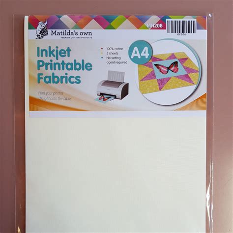 Printable Fabric For Inkjet Printers